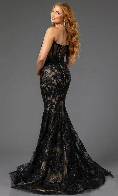 Terani Couture 251P4355 - Strapless Embroidered Bodice Prom Dress Evening Dresses