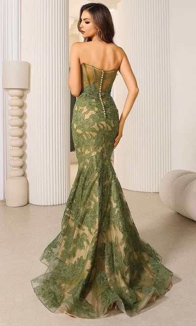 Terani Couture 251P4355 - Strapless Embroidered Bodice Prom Dress Evening Dresses