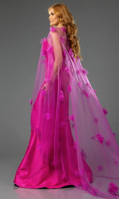 Terani Couture 251P4397 - Scoop Neck Prom Gown with Sheer Cape Mother of the Bride Dresses