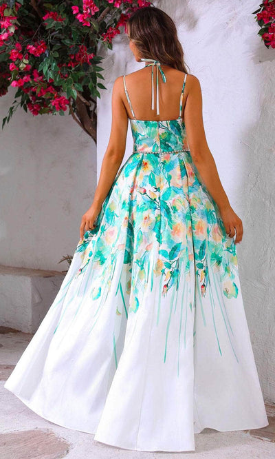 Terani Couture 251P4535 - Printed Satin A-Line Prom Dress Evening Dresses