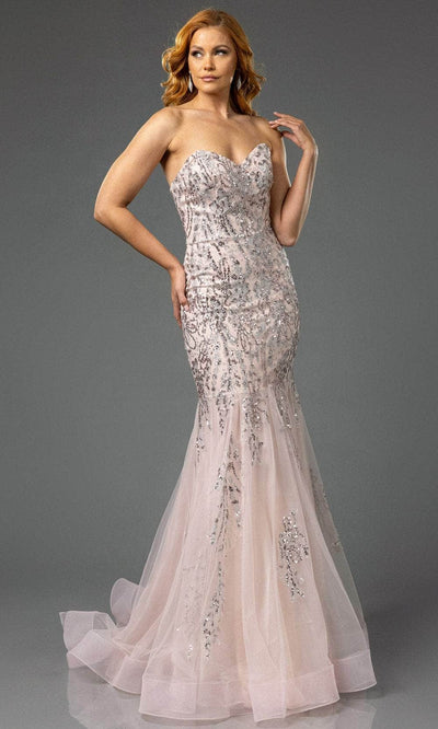 Terani Couture 251P4641 - Beaded Bodice Sweetheart Prom Gown Prom Dresses 00 / Blush