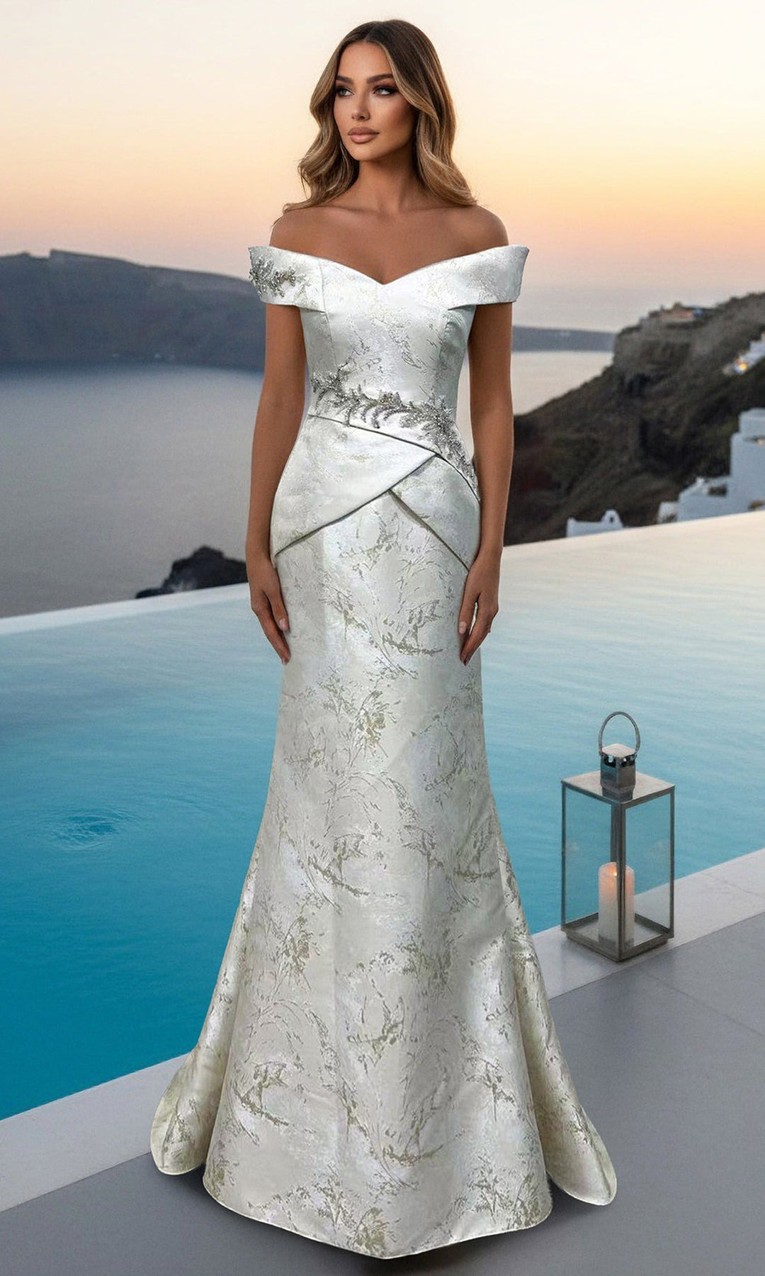 Terani Couture 261E6252 Beaded Accent Mermaid Evening Dress