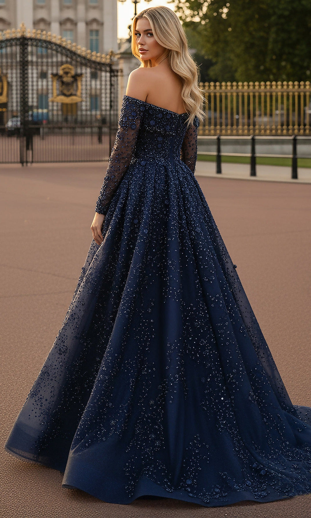 Terani Couture 261GL6659 Sweetheart Floral Beaded Gown with Overskirt