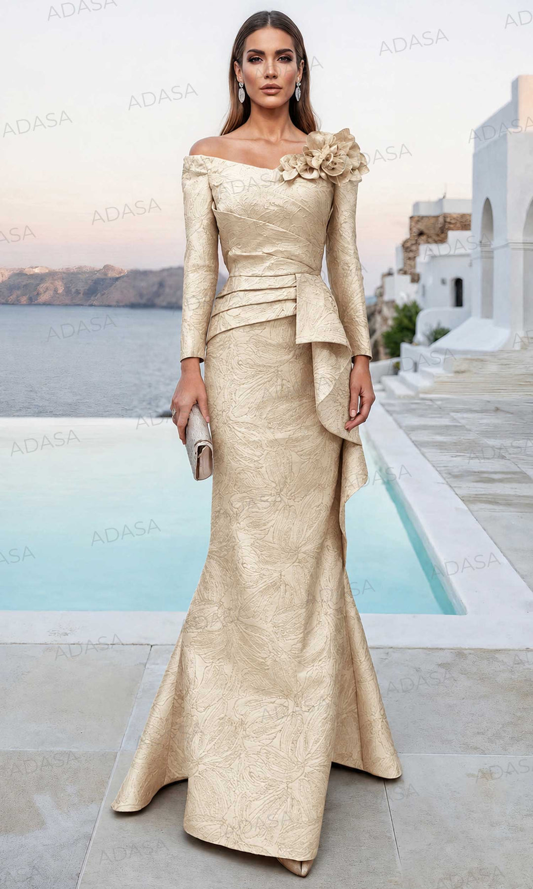 terani-couture-261m6448-long-sleeve-jacquard-trumpet-dress
