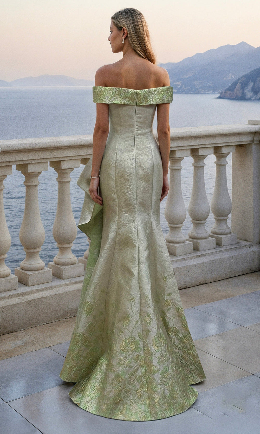 Terani Couture 261M6451 Sweetheart Neckline Draped Evening Dress