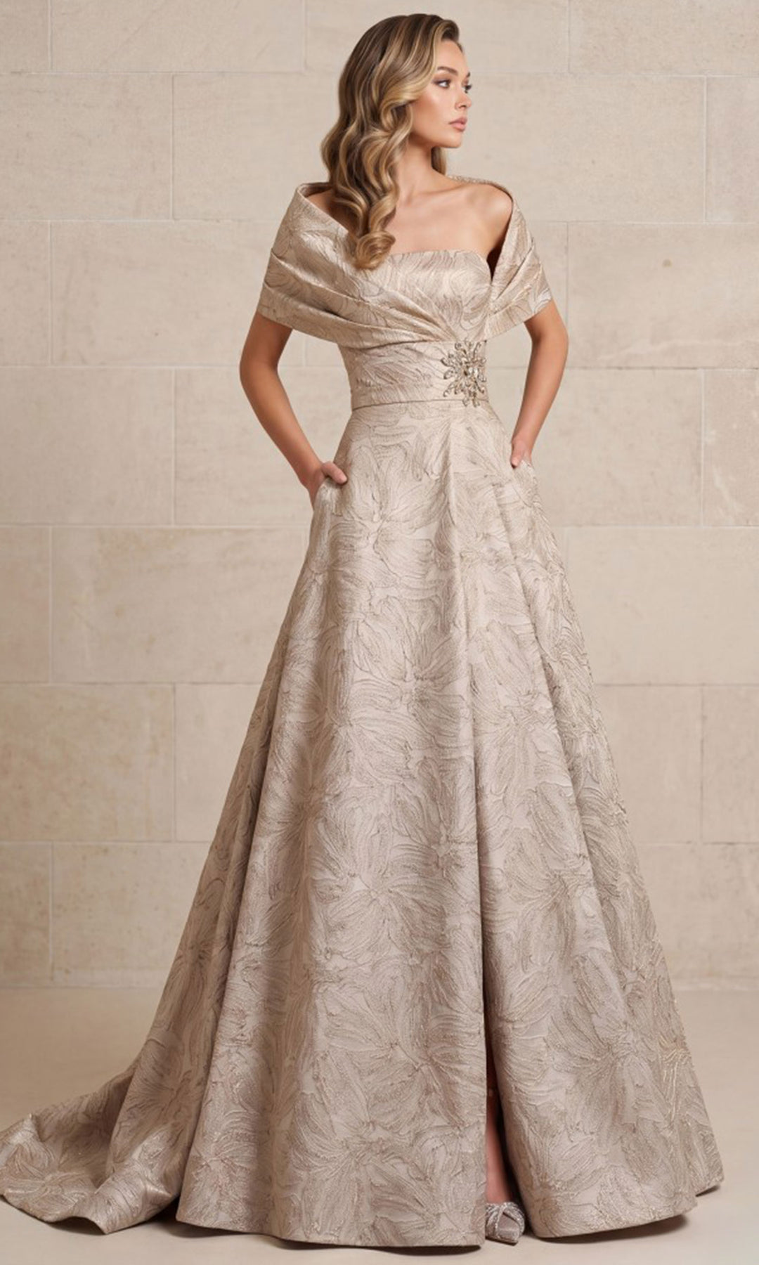 terani-couture-261m6453-off-shoulder-jacquard-gown-with-beaded-brooch
