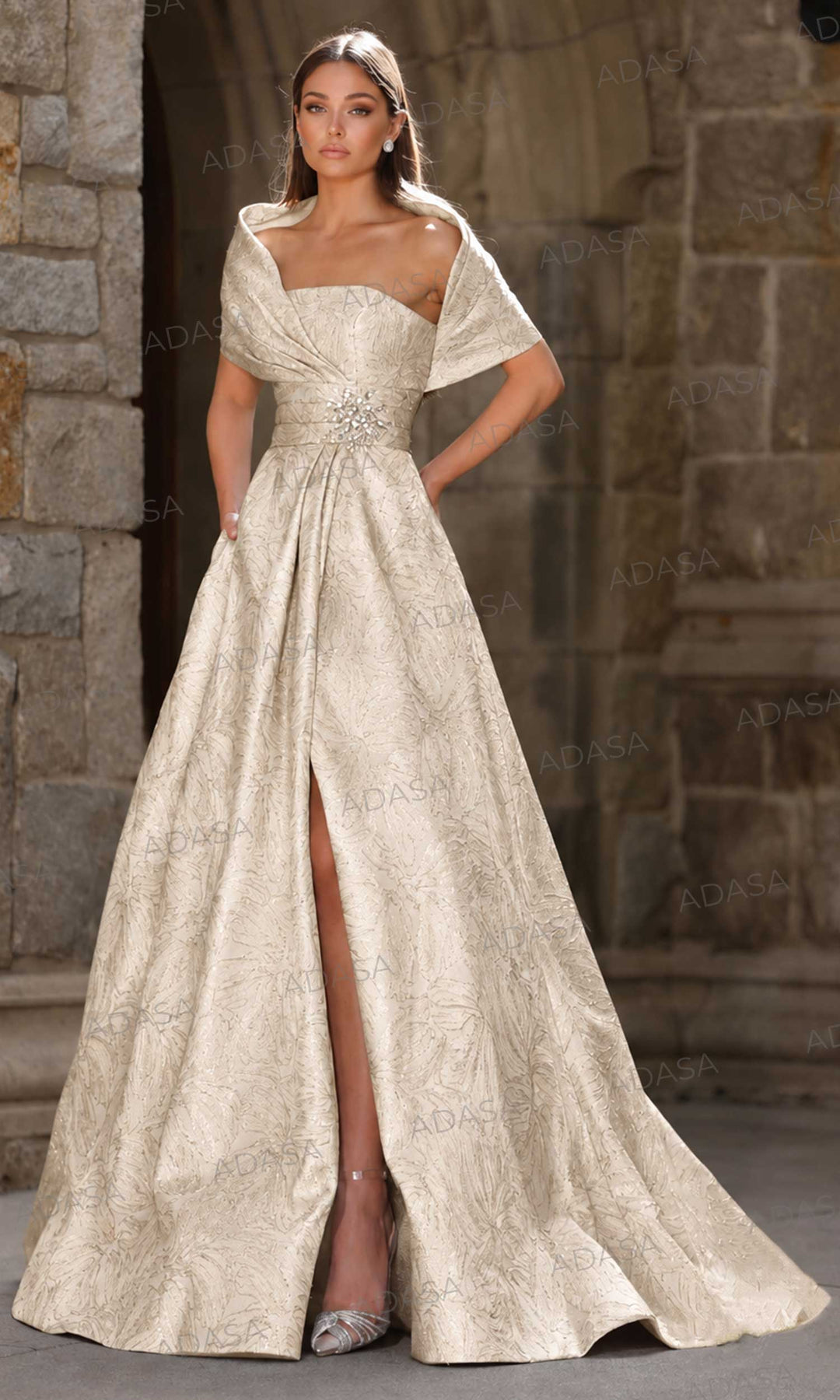 terani-couture-261m6453-off-shoulder-jacquard-gown-with-beaded-brooch