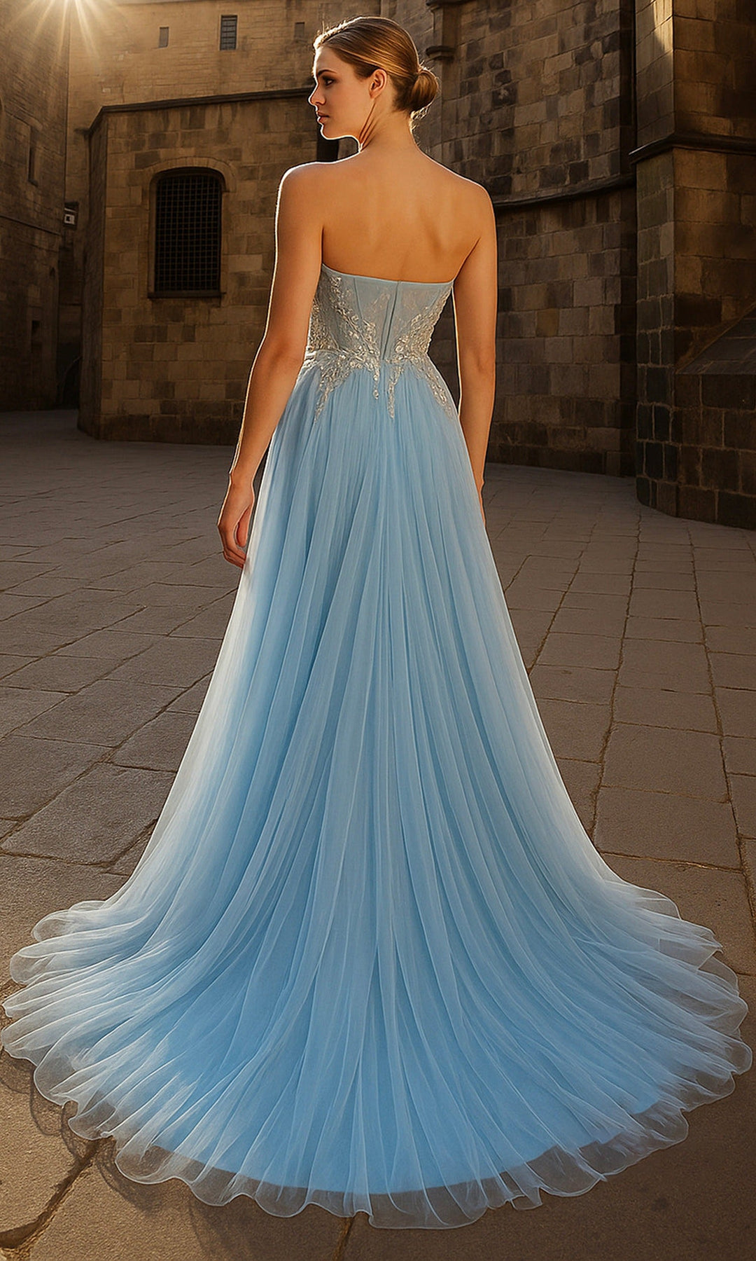Terani Couture 261P6631 Embellished A-Line Mesh Gown