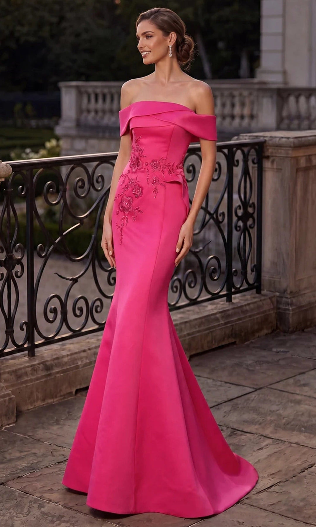 Terani Couture 262E7053 - Peplum Overlay Mermaid Evening Gown
