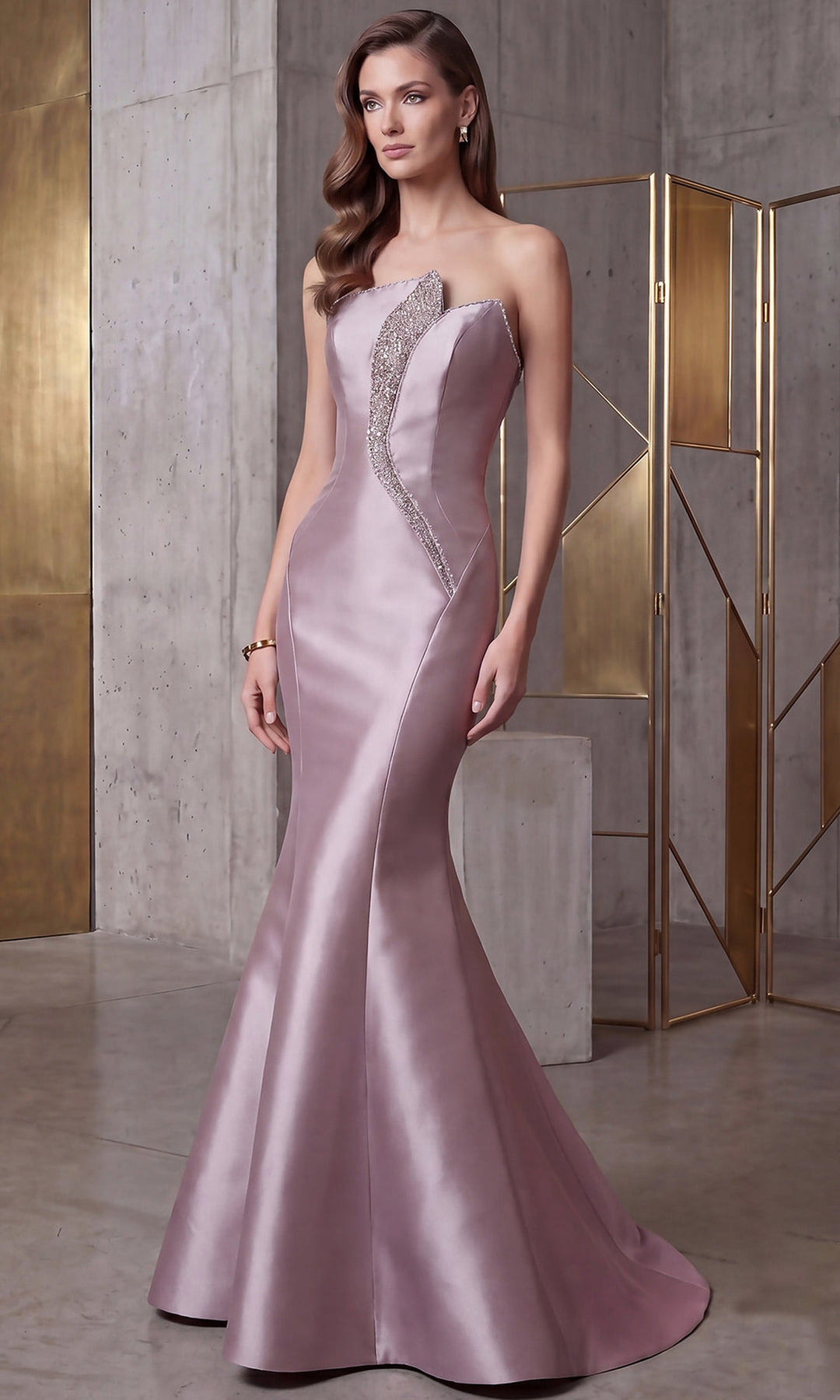 Terani Couture 262E7055 - Strapless Crystal Embellished Mermaid Gown