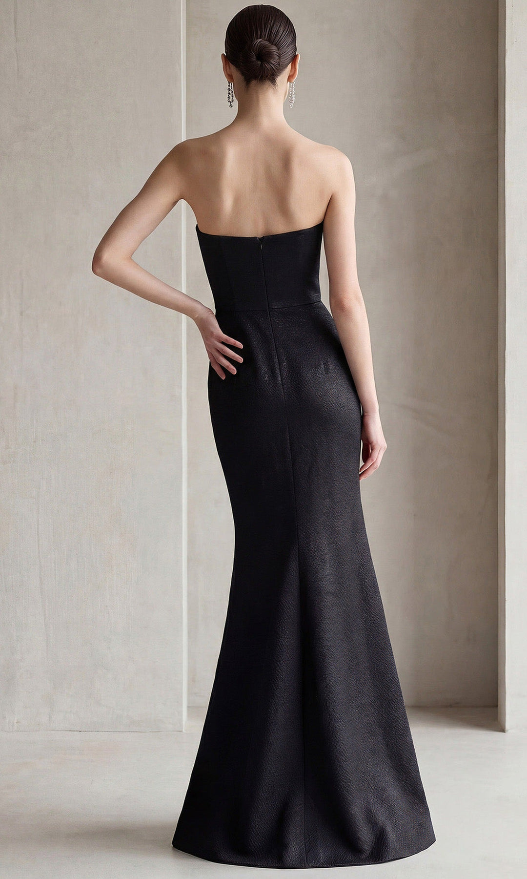 Terani Couture 262E7107 - Strapless One Shoulder Trumpet Gown