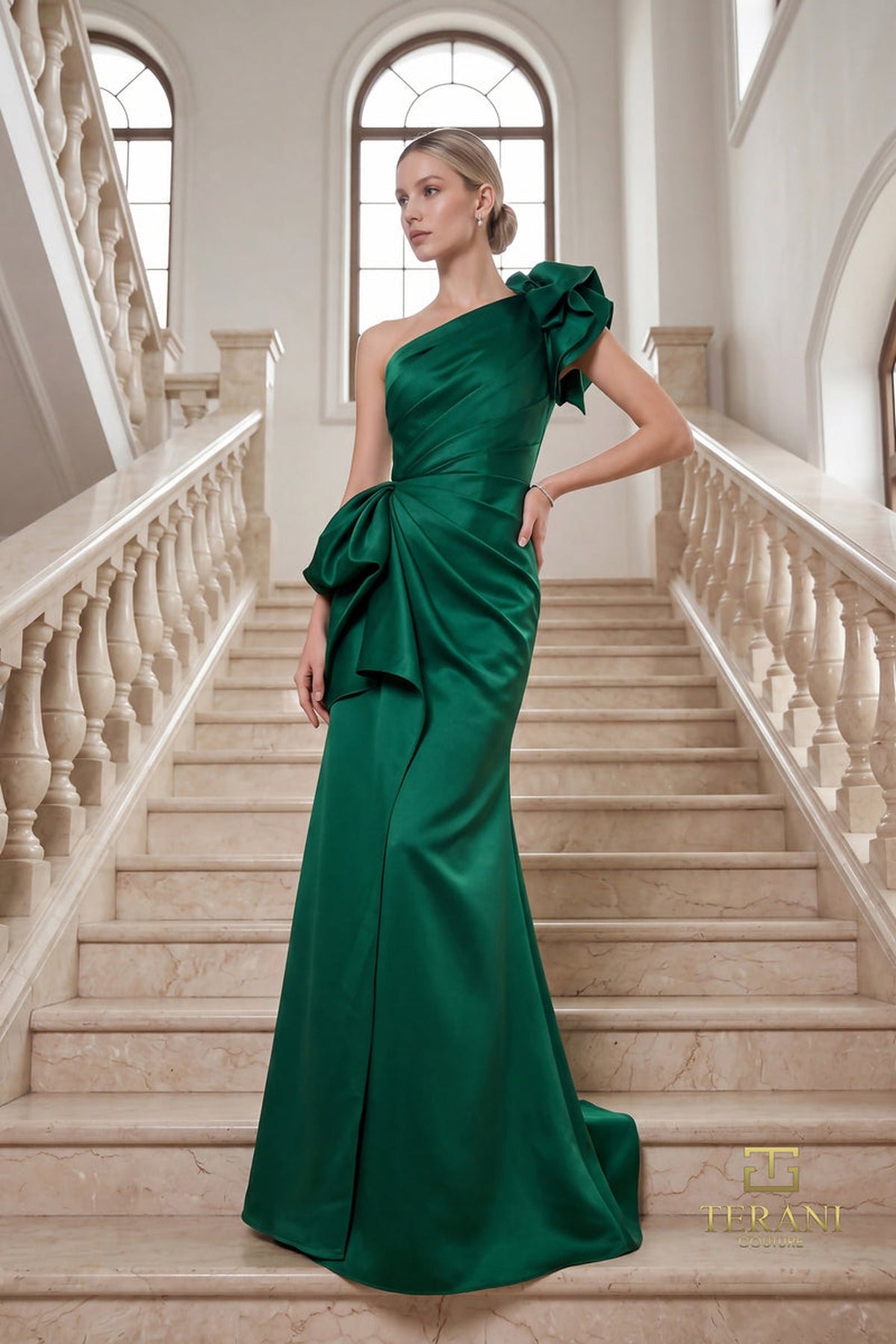 Terani Couture 262E7132 - Draped Mermaid Formal Gown