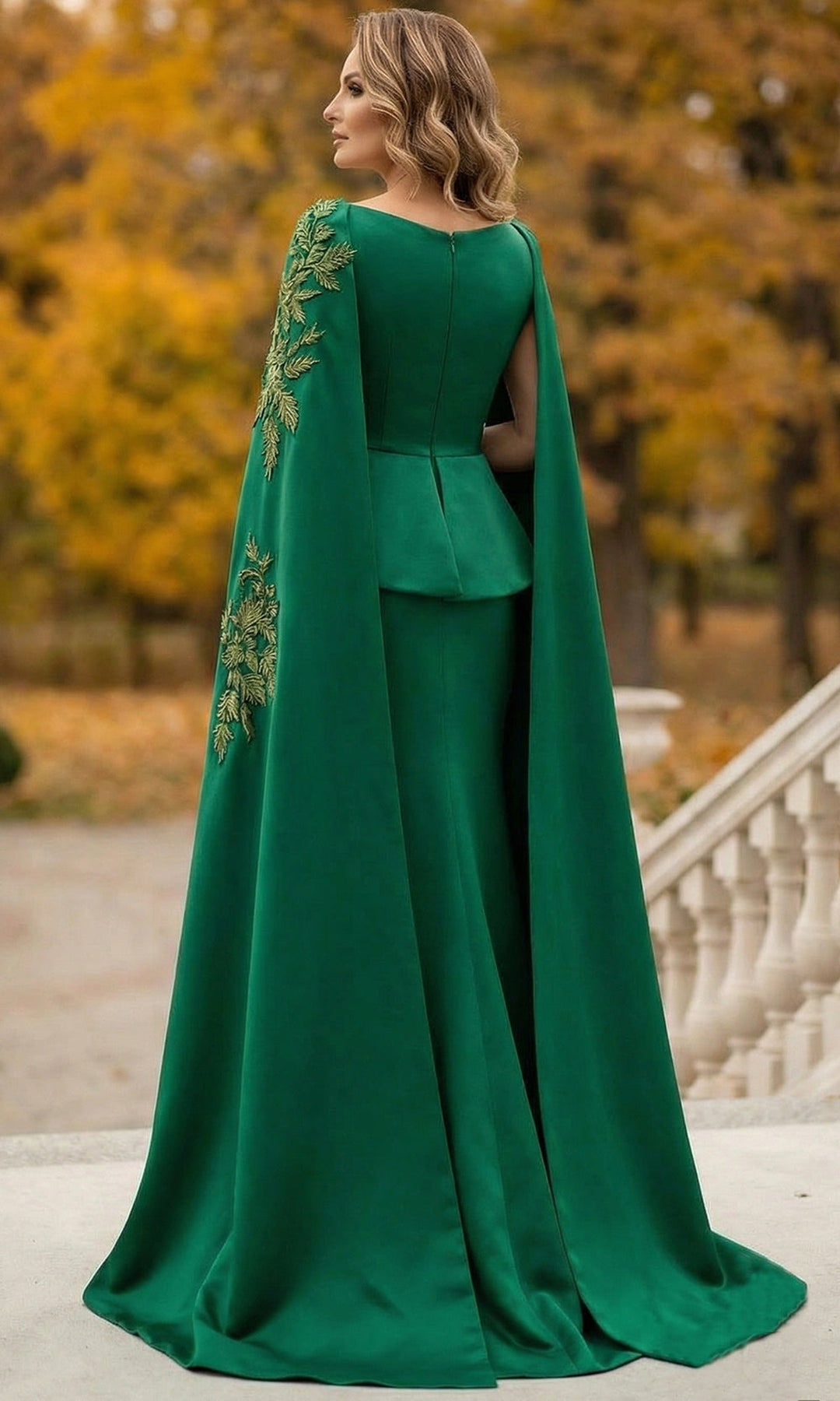 Terani Couture 262M7260 - Floral Applique Bateau Neck Formal Gown