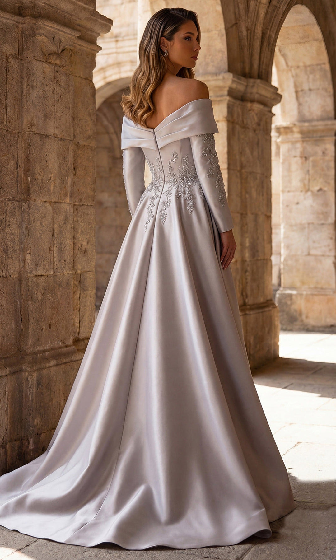 Terani Couture 262M7315 - Off Shoulder Embellished Gown with Overskirt