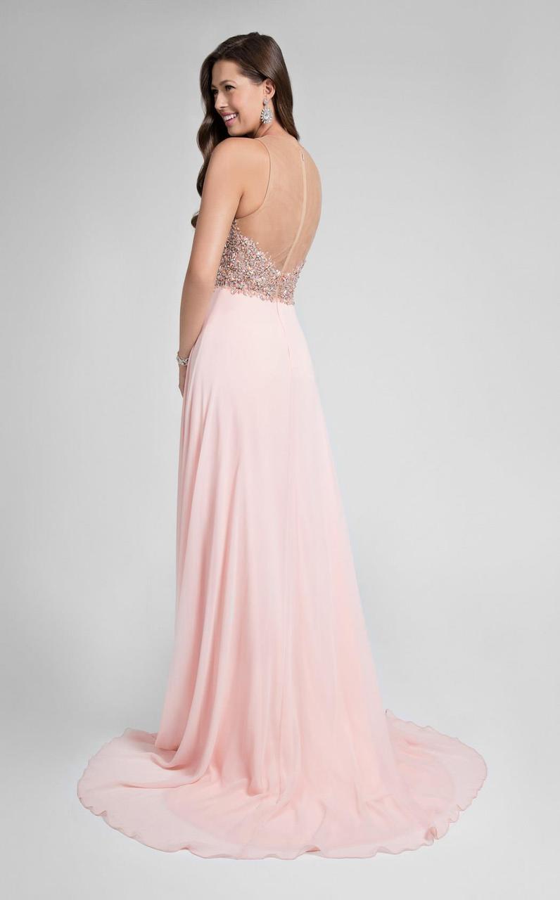 Terani Couture - Illusion Sweetheart Chiffon Gown 1712P2512 Special Occasion Dress