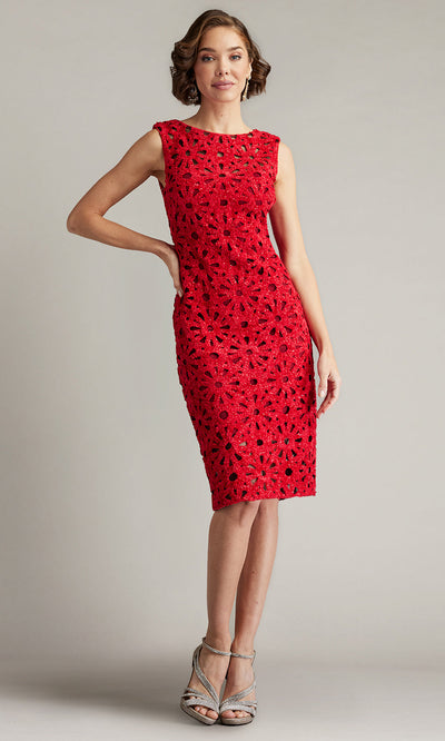 Tadashi Shoji CFZ1419M - Reva Embroidered Bateau Formal Shift Dress  Special Occasion Dresses