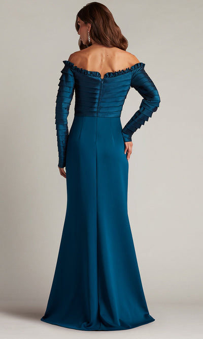 Tadashi Shoji BOS23517L - Neena Taffeta Banded Off Shoulder Gown Formal Gowns