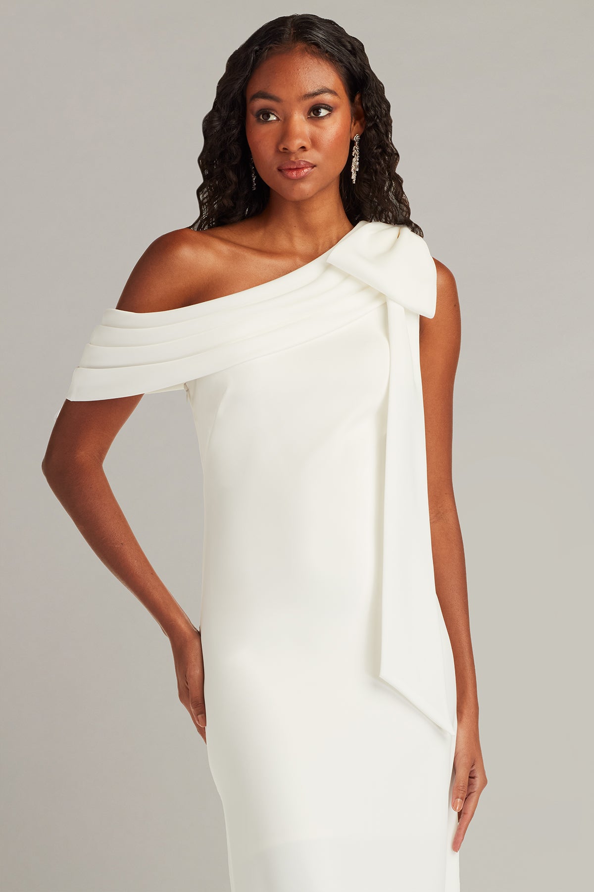 Tadashi Shoji ALG18371L - Foldover Off Shoulder Evening Gown