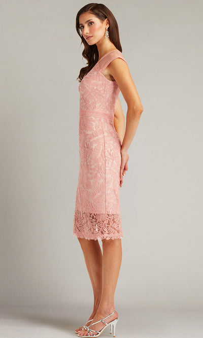 Tadashi Shoji CHU24350M - Evonne Embroidered Knee-Length Fitted Dress Cocktail Dresses