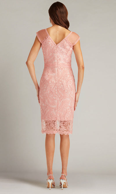 Tadashi Shoji CHU24350M - Evonne Embroidered Knee-Length Fitted Dress Cocktail Dresses