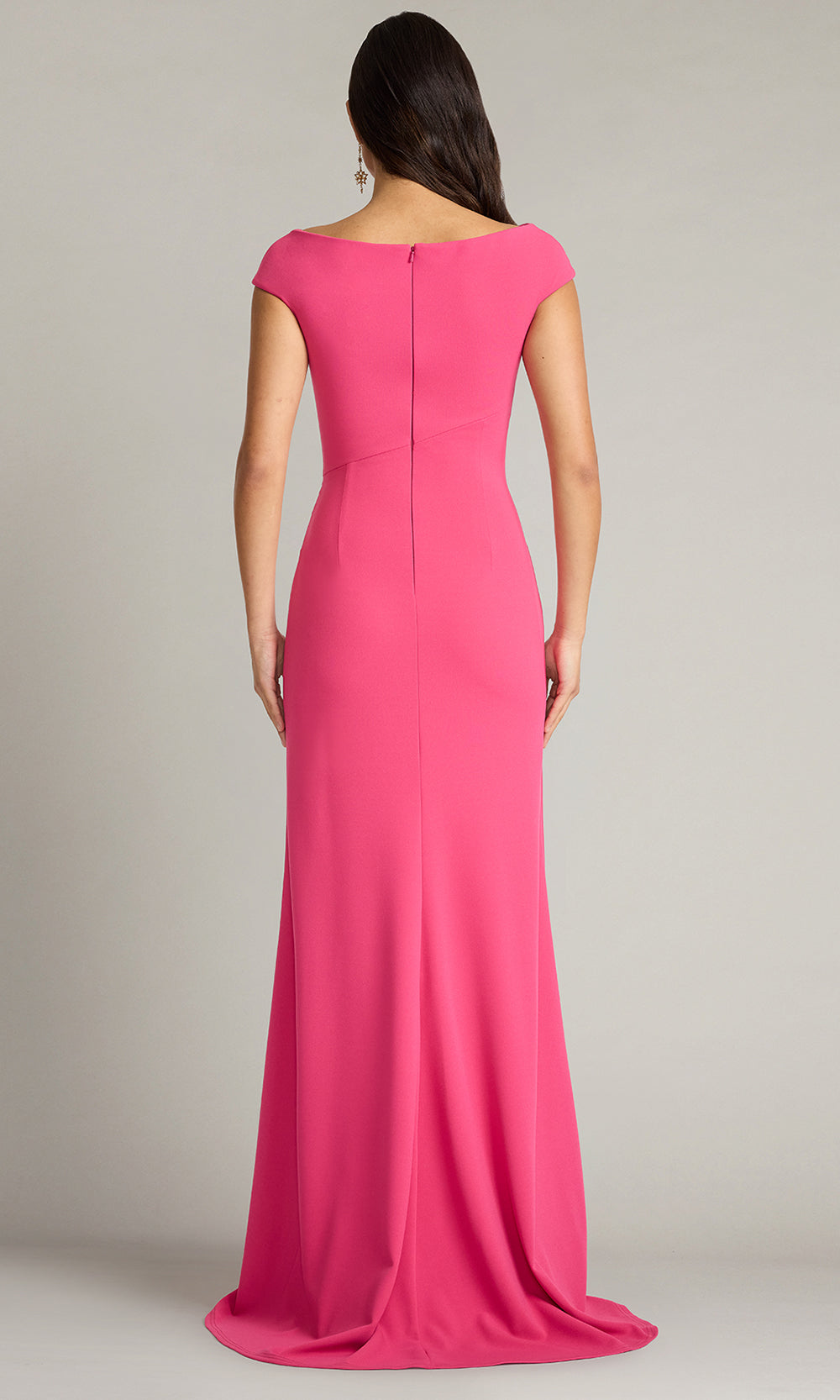 Tadashi Shoji BOS26105L - Ruched Bodice Bateau Neck Evening Gown Mother of the Bride Dresses in Cabaret  