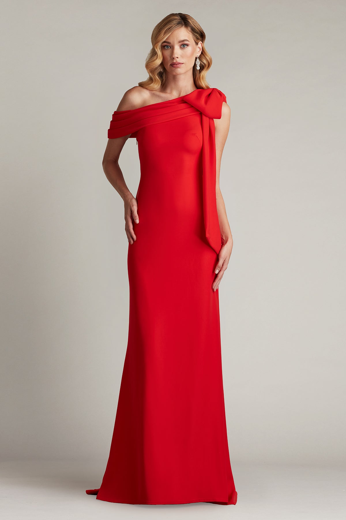 Tadashi Shoji ALG18371L - Bow Accent Evening Dress