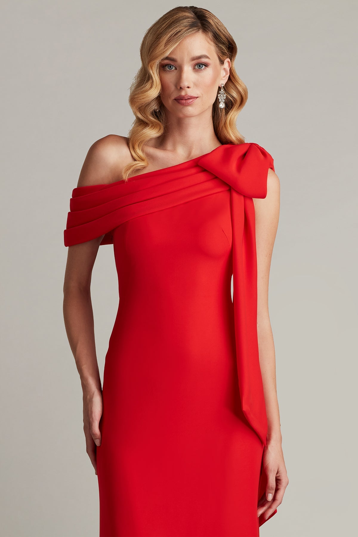 Tadashi Shoji ALG18371L - Foldover Off Shoulder Evening Gown