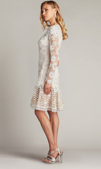 Tadashi Shoji CFE25400M - Bateau Neck Idly Embroidered Illusion Dress Homecoming Dresses