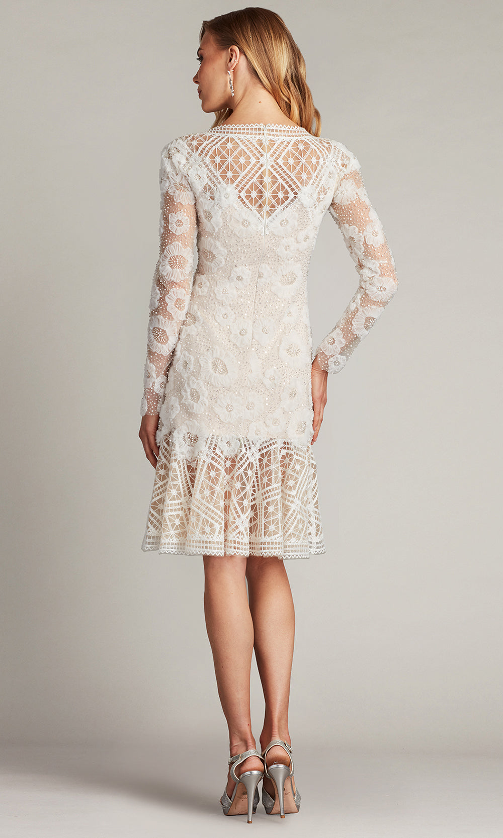 Tadashi Shoji CFE25400M - Bateau Neck Idly Embroidered Illusion Dress Homecoming Dresses