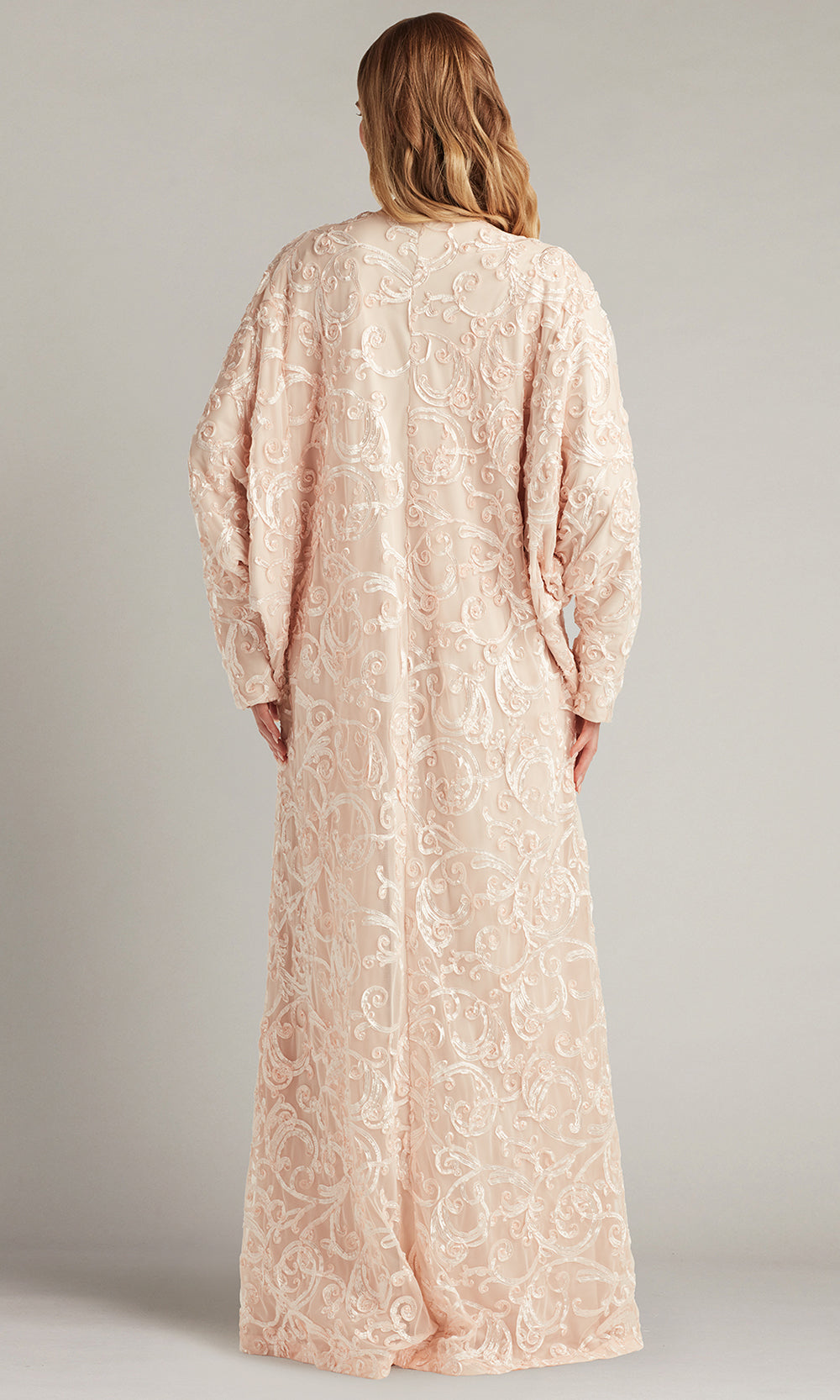 Tadashi Shoji BUS18270L - Caftan Jewel Neckline Evening Gown Formal Gowns in Pink  