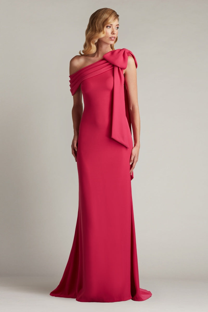 Tadashi Shoji ALG18371L - Bow Accent Evening Dress