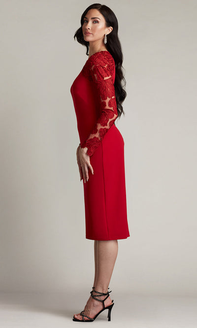 Tadashi Shoji CHG24909M - Fitted Emille Embroidered Illusion Cocktail Dress Cocktail Dresses