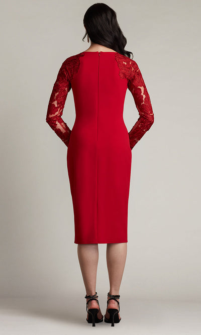 Tadashi Shoji CHG24909M - Fitted Emille Embroidered Illusion Cocktail Dress Cocktail Dresses
