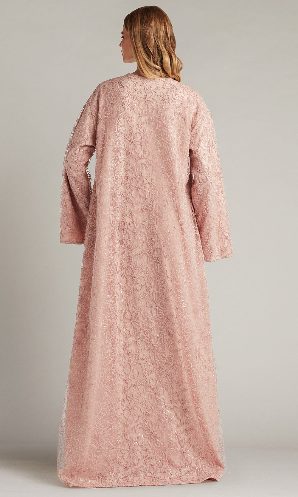 Tadashi Shoji BUR18269L - Floral Embroidered Caftan Long Gown Formal Gowns in Pink  