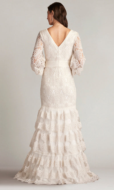 Tadashi Shoji CDY24268L - Bishop Sleeve Aponi Tiered Embroidered Gown Formal Gowns