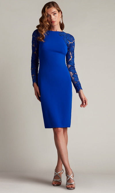 Tadashi Shoji CHG24909M - Fitted Emille Embroidered Illusion Cocktail Dress Cocktail Dresses
