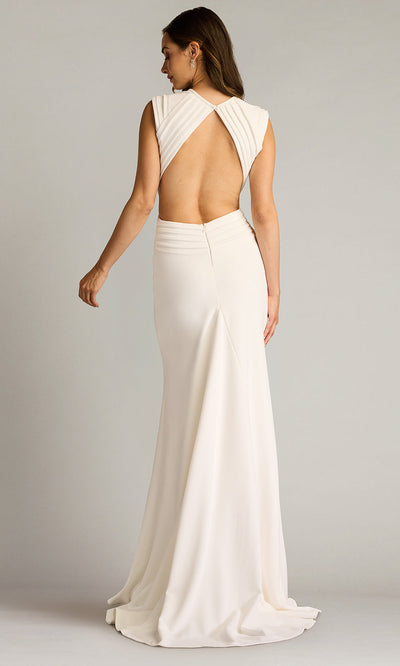 Tadashi Shoji BOS25237L - Cutout Back Minimalist Sheath Gown Bridal Dresses