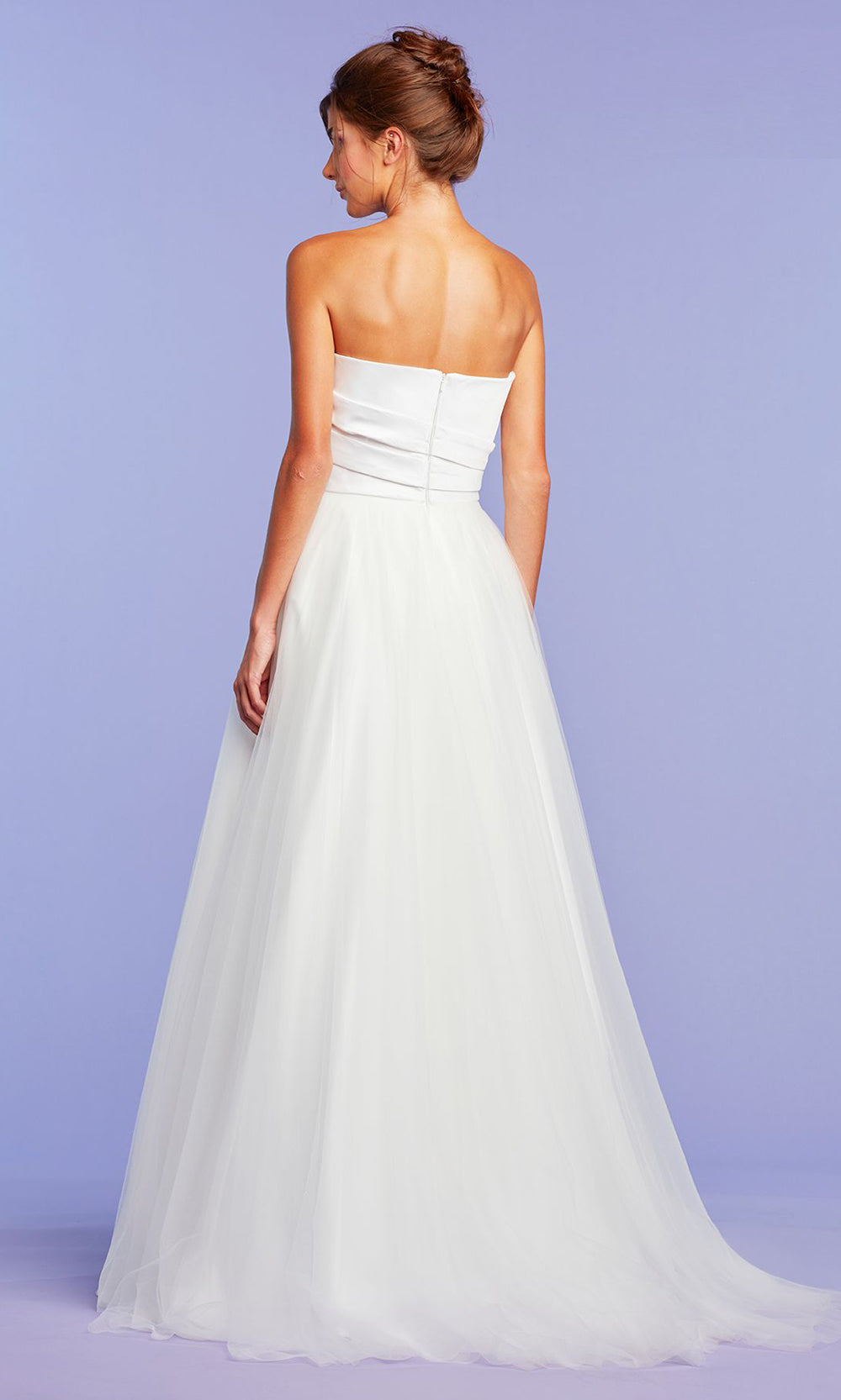 Tadashi Shoji BQN20298LBR - Strapless Ambrose Asymmetric Draped Gown Wedding Dresses in White  