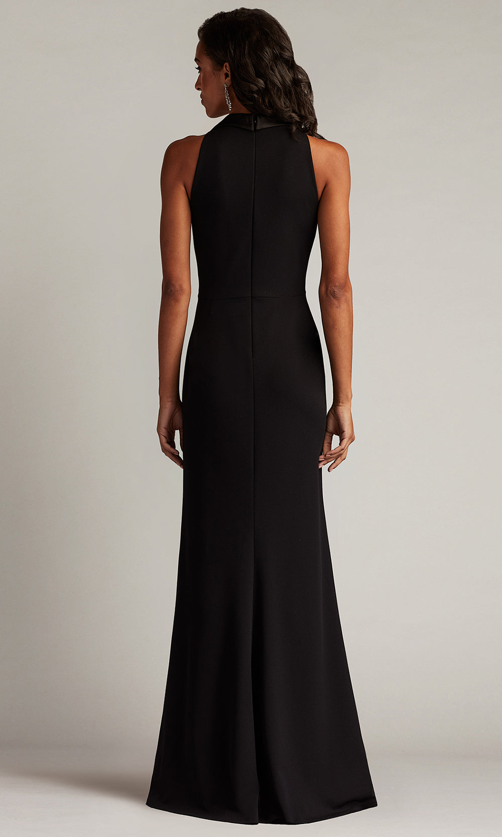 Tadashi Shoji BOS25495L - Sleeveless Neshia Halter Lapel Gown Formal Gowns in Black  
