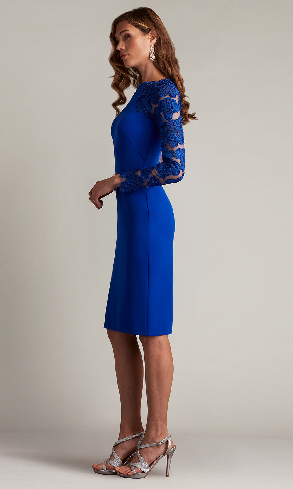 Tadashi Shoji CHG24909M - Fitted Emille Embroidered Illusion Cocktail Dress Cocktail Dresses
