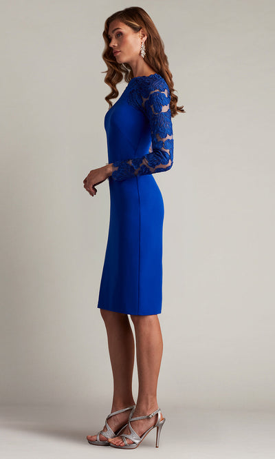 Tadashi Shoji CHG24909M - Fitted Emille Embroidered Illusion Cocktail Dress Cocktail Dresses