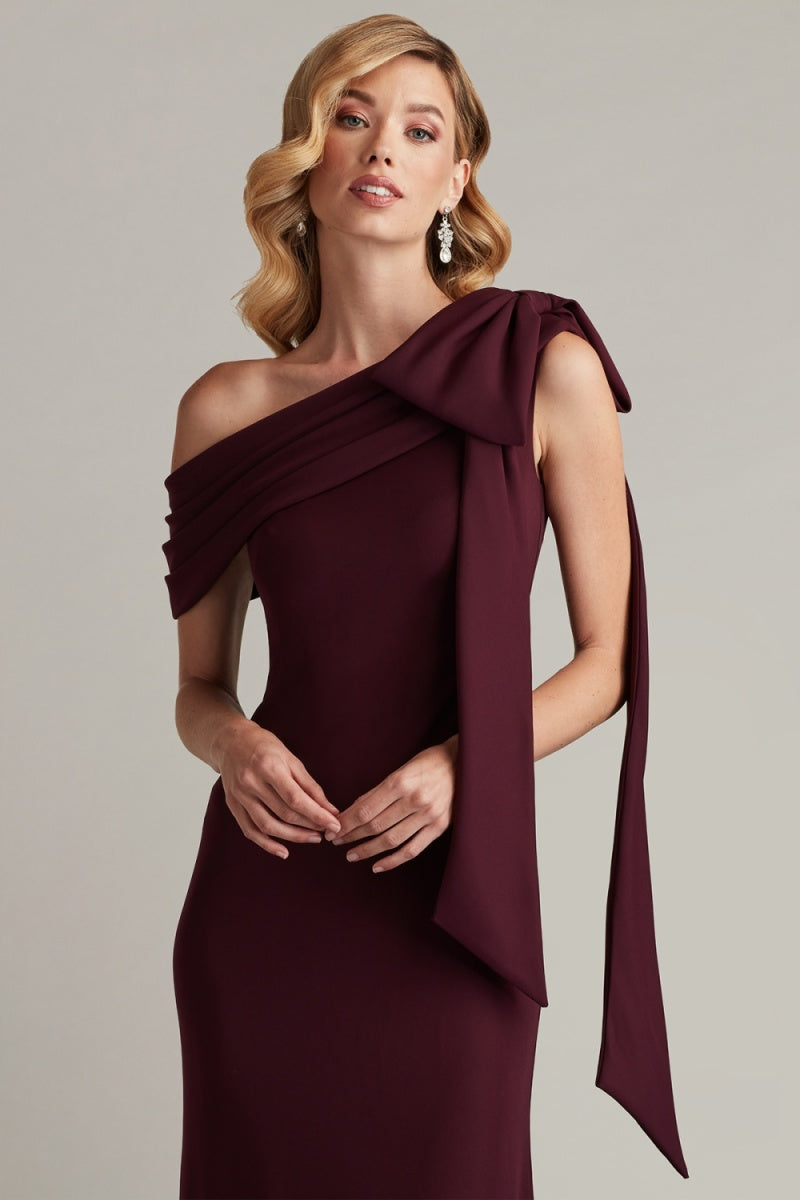 Tadashi Shoji ALG18371L - Foldover Off Shoulder Evening Gown