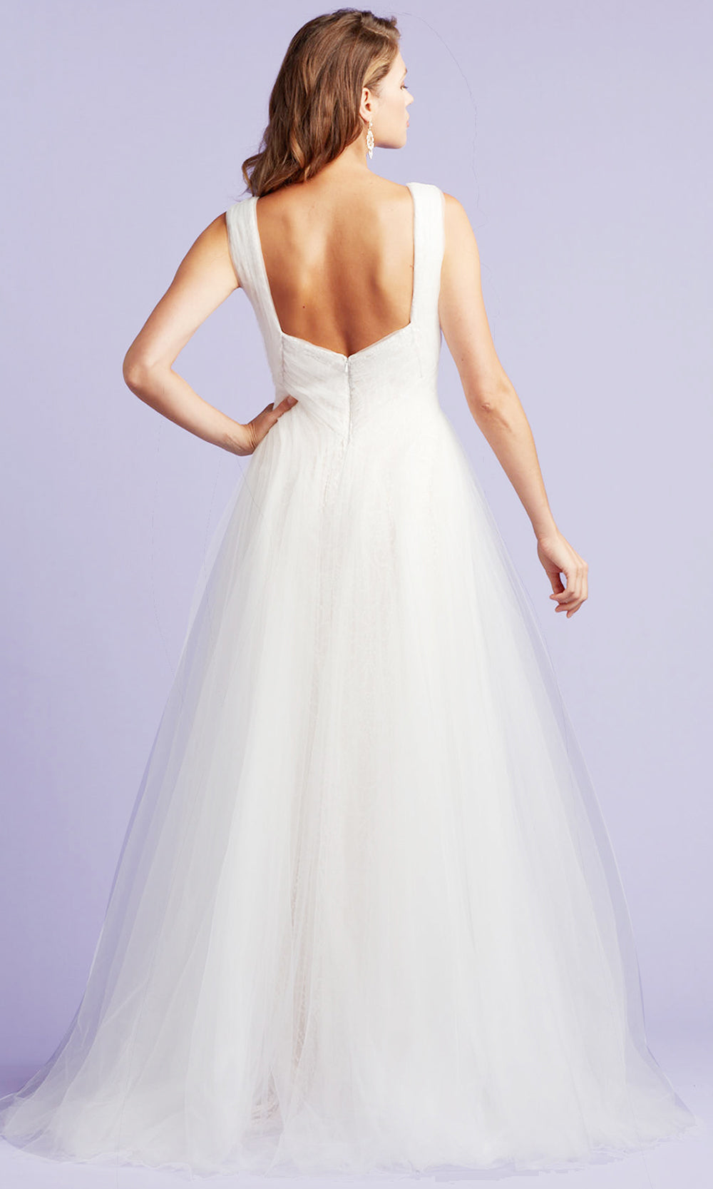Tadashi Shoji BTW22017LBR - Sleeveless Alamo Dot Embroidered Bridal Gown Bridal Dresses in White  