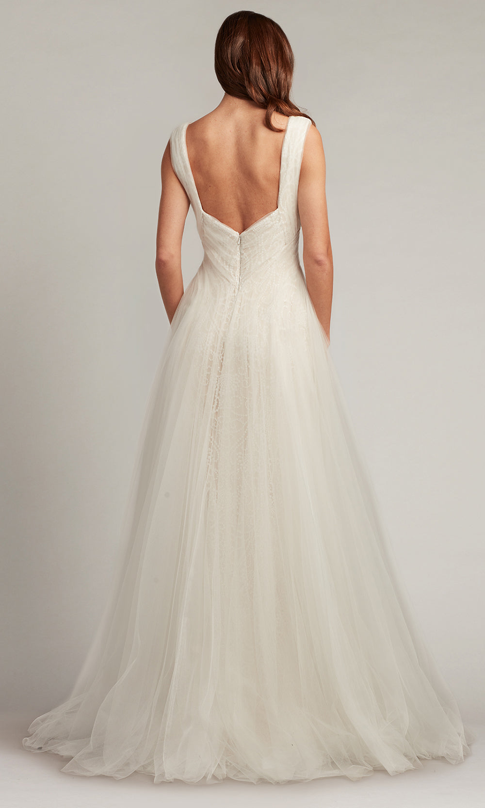 Tadashi Shoji BTW22017LBR - Sleeveless Alamo Dot Embroidered Bridal Gown Bridal Dresses in White  