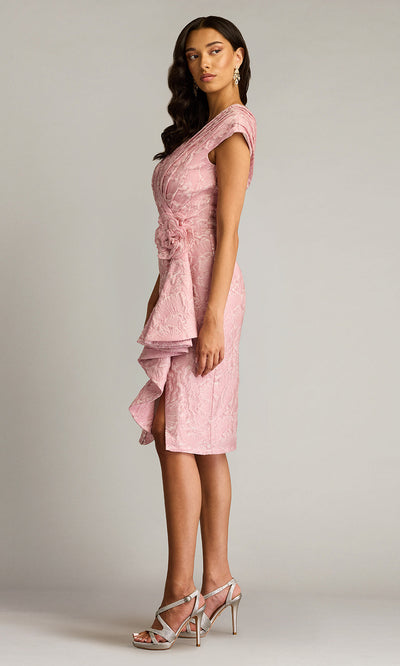 Tadashi Shoji CHN25180M - V-Neckline Emery Floral Jacquard Dress Homecoming Dresses