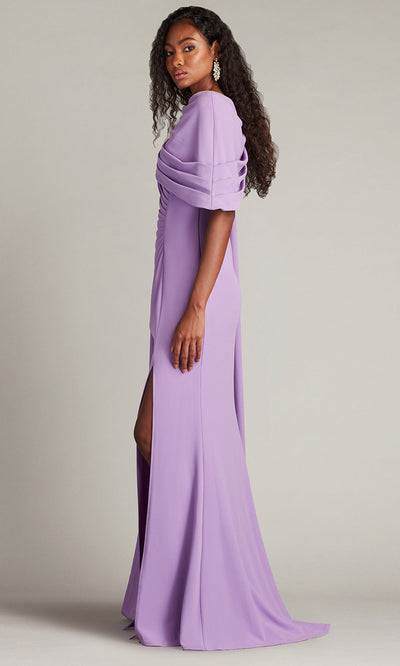 Tadashi Shoji BOS25345L - Acadia Shawl Draped Evening Gown Formal Gowns