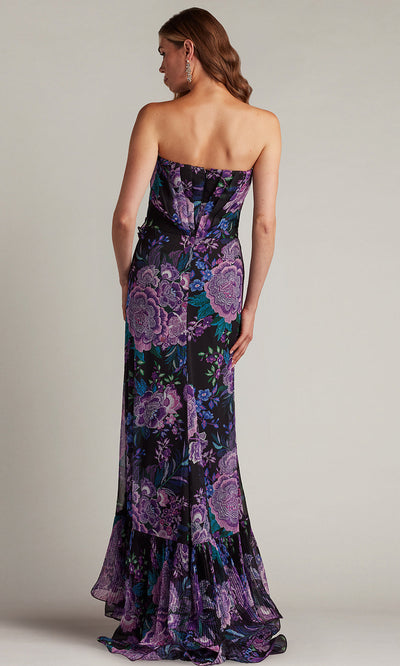 Tadashi Shoji CHW24386L - Strapless Morwenna Floral Print Ruffle Gown Prom Dresses