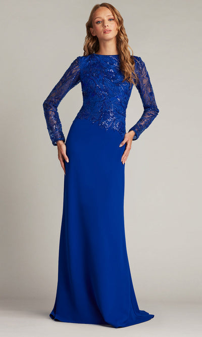 Tadashi Shoji CDN16206LXY - Embroidered Sleeve Evening Gown Special Occasion Dresses