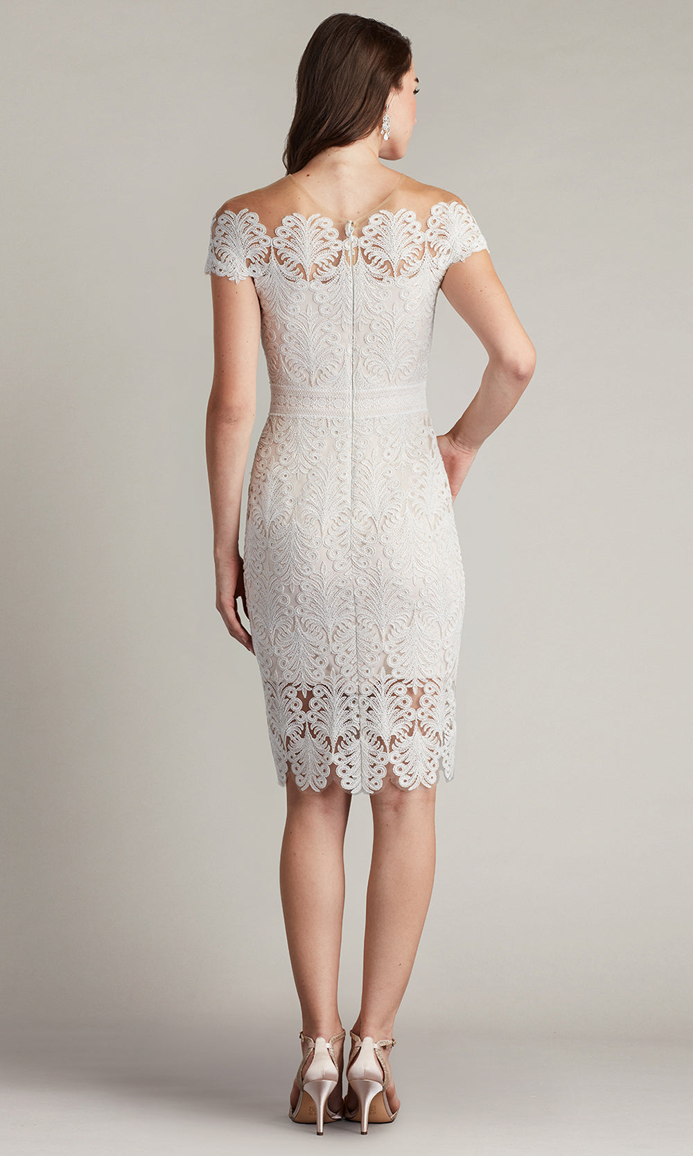 Tadashi Shoji Women's Corded Lace Off-The-Shoulder Dress - Ivory/Cream - Size 8 - Ivory/Petal Tadashi Shoji Women's Corded Lace Off-The-Shoulder Dress - Ivory/Cream - Size 8 - Ivory/Petal