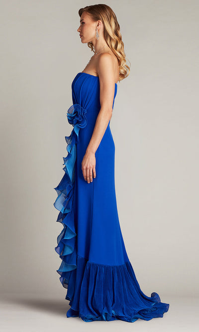 Tadashi Shoji BOS24386L - Strapless Leith Cascading Ruffle Gown Formal Gowns
